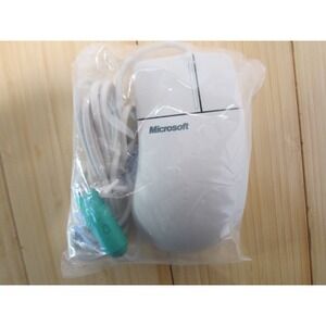 NOS Vintage 2 Button Microsoft Mouse Port Compatible PS2 Mouse 2.1A PN X03-68761